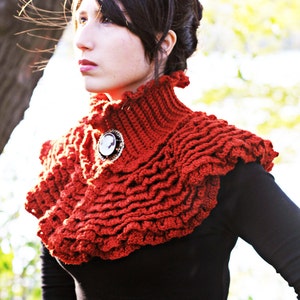 CROCHET PATTERN: Ruffled Victorian Cowl - Permission to Sell Finished Product