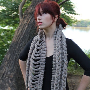CROCHET PATTERN: Knit-Look Braided Scarf Permission to Sell Finished Product image 4