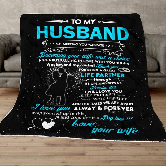 Personalized to My Husband Throw Blanketcustomized Gift From Etsy