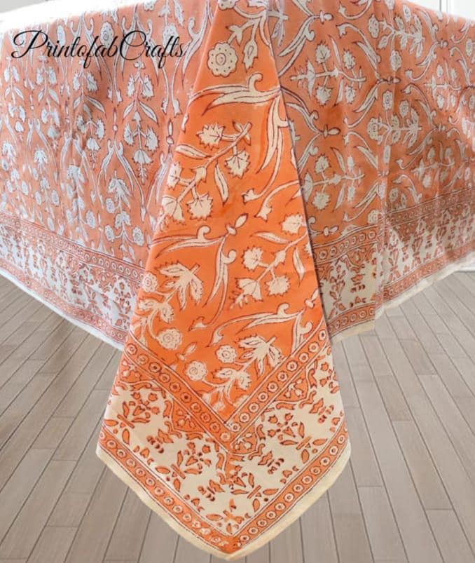 Nappe tissée en coton et lin tie and dye tricolore 150x250 CALVELA