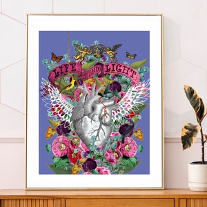 Life & Light Digital Art, heart, angels, love, valentines,giclee, Art prints, Valentine’s Day