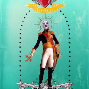 El Santo Mexican Wrestler -Surreal Digital Collage- Pop Art