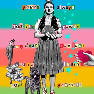 Dorothy and Toto, wizard of oz, colorful art, rainbow, digital art, giclee, wall decorations, Art print, toto, somewhere over the rainbow