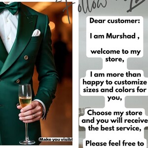 Dark Green Velvet Suit Women, Tailored Blazer and Pants Set, Custom Formal Pantsuit, Winter Wedding Party Outfit image 2