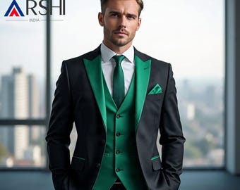 メンズ バーガンディ 3ピーススーツ | 高級ワインカラーブレザー