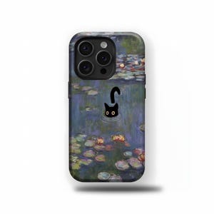Cat emoji funny painting imitation artwork phone case For iPhone 16 15 14 13 12 11 Pro Max 8 Plus X, Samsung Galaxy S24 S23 S22 S20 Ultra