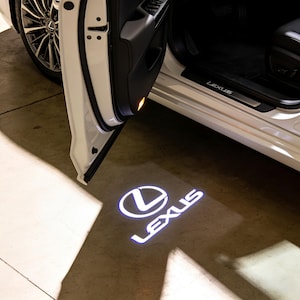 High quality Lexus LED door logo projector lights with ultra-high definition imaging, fade-resistant (2-pack).