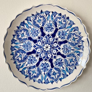 Azulejos de cerâmica turcos feitos à mão, azulejos de cerâmica estilo otomano, azulejos de cerâmica feitos à mão personalizados, arte em azulejos turcos Iznik, presente exclusivo, azulejos turcos