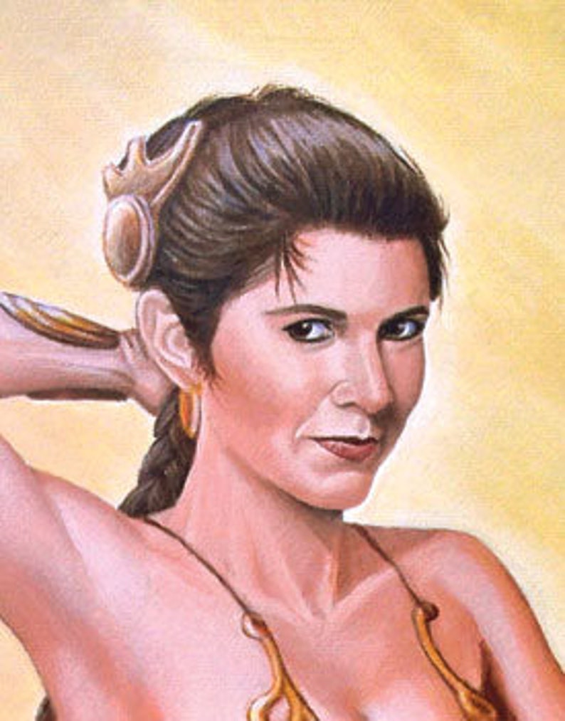 Star Wars Princess Leia Bikini Sexy Slave Girl Pin Up Art Etsy