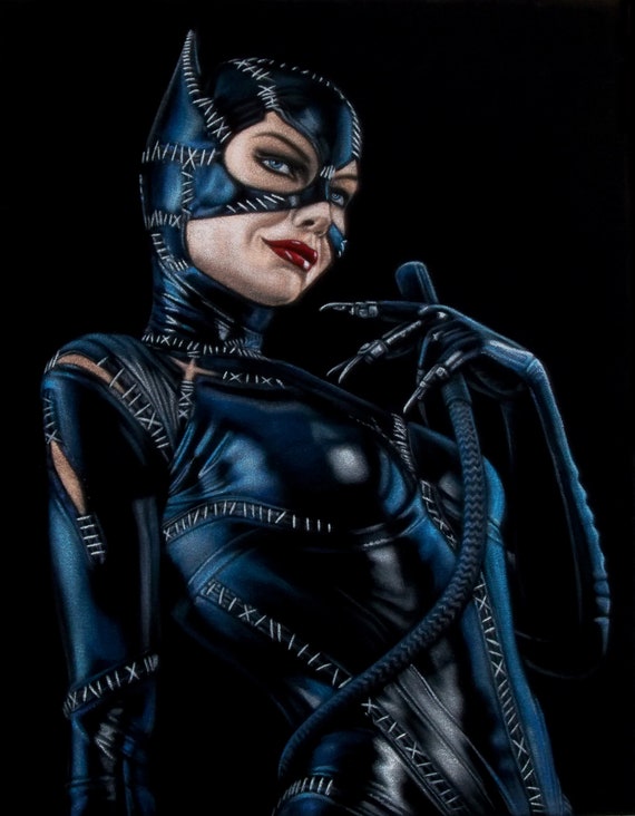 Catwoman Michelle Pfeiffer Pin Up Batman Returns Original Etsy