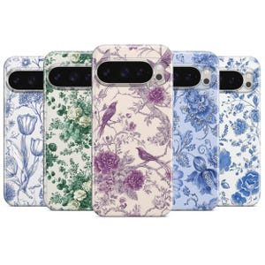 Floral Phone Case Blooming Phone Cover for Samsung Galaxy S25 S24 S23 S22 A16 A14 iPhone 16 Pro 16 15 14 13 Google Pixel 9 Pro 9A 8A 7A 6A