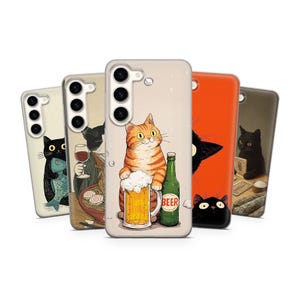 Beer Cat Phone Case: Quirky Japan Style Samsung, iPhone, Pixel
