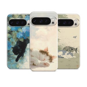 Japan Landscape Phone Case: Tranquil Cat & Nature Design for Samsung, iPhone, Pixel