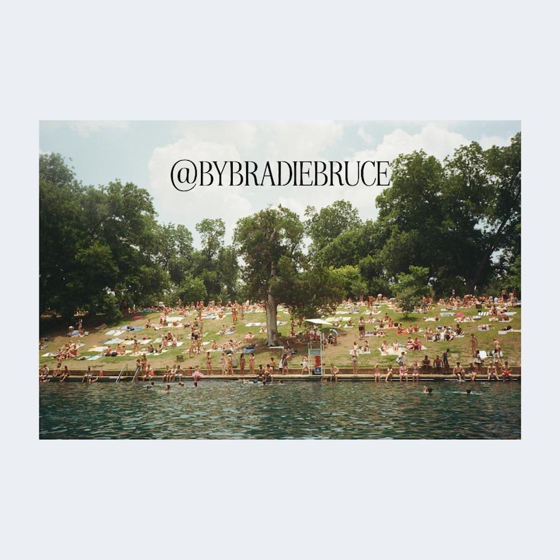 Impresión de Austin, Texas: Fotografía en película de 35 mm de Barton Springs (Descarga digital) imagen 2