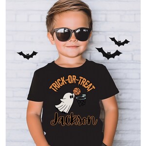 T-shirt de basket-ball Halloween Ghost pour jeune, T-shirt effrayant pour enfant