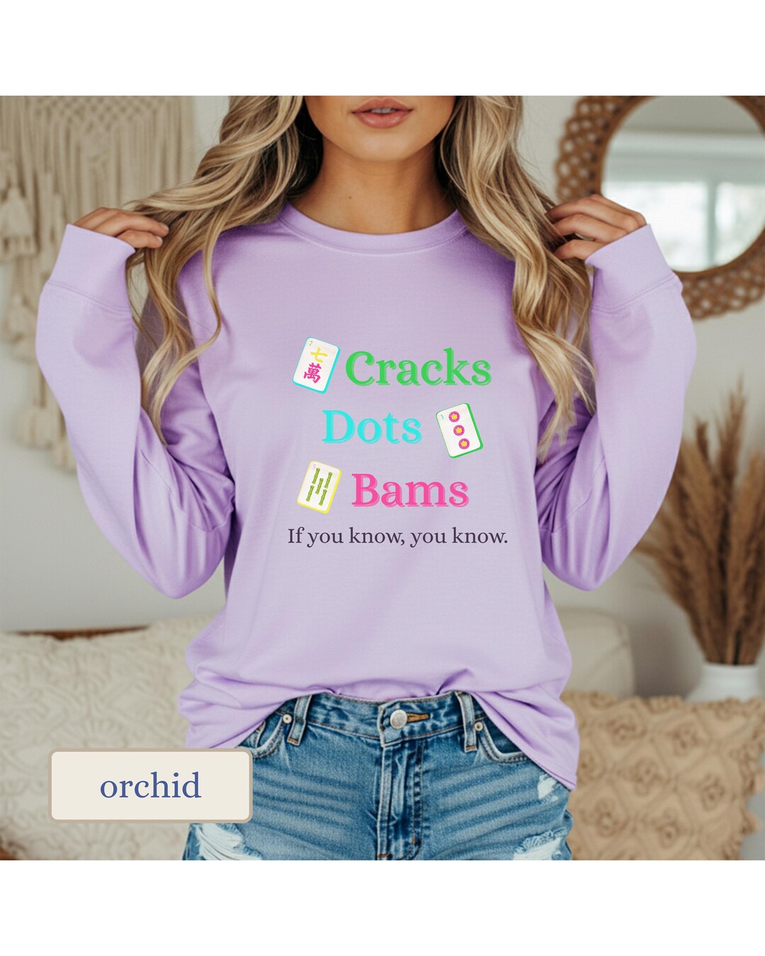 Cracks Dots Bams Long Sleeve Tee, If You Know ,