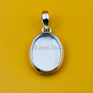 Andenken Brustmilch Harz Oval Solid Back Anhänger Lünette Einstellungen, massiver 925 Sterling Silber Anhänger, DIY Memory Schmuck