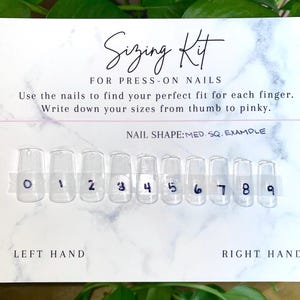 Press On Nail Sizing Kit