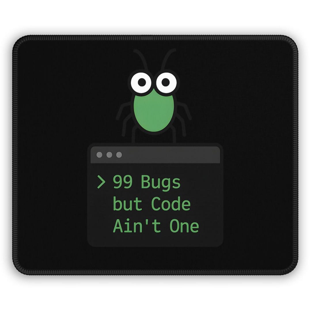 Fun Coding Bug Gaming Mouse Pad | Programmer Gift, Desk Decor, Computer ...