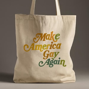 Gay Tragetasche, Vintage Tragetasche, Retro Tragetasche, Wiederverwendbare Canvas Tragetasche, LGBTQ+ Community Geschenktasche. LGBTQ-Tasche