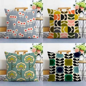Flower Pillow Cushion Covers Double Sided Cushion Covers Scandinavians Cushion Covers Stems Cushion Cover Small Stem Flower Cushion Covers