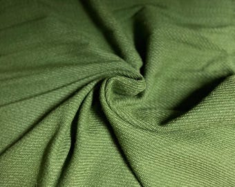 Reseda dyed, hand woven green wool, 2/2 twill RT03