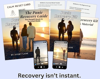 Paniekherstelkit | Pdf direct downloaden | Ondersteuning na angstaanval | Resetten van het zenuwstelsel | Kalmerende afdrukbare | Hulpmiddelen voor nazorg