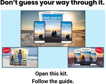 Kit de herramientas para aliviar ataques de pánico / Descarga instantánea / Ayuda para la ansiedad (PDF) / Paquete de emergencia de salud mental / Técnicas de calma que puedes usar en cualquier lugar