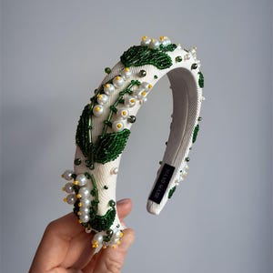 Made to Order Handmade Headband White Lily of the Valley Hair Accessory Bridal Floral Crown