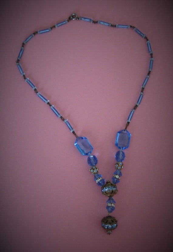 Beautiful Czech Glass Bead Necklace Gem