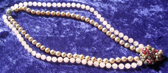 Beautiful Repurposed Miriam Haskell Bead Necklace - image 1