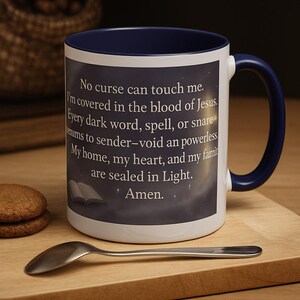 Faith-Inspired Accent Coffee Mug, Inspirational Gift for Christians, Prayer Mug, Religious Decor, Spiritual Encouragement