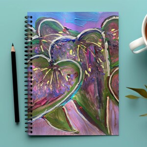 Lined Notebook - Botanical Hearts - Original Artwork