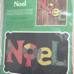Vintage New Old Stock Noel Sign made by Yours Truly