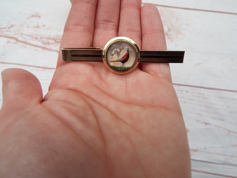 Pheasant Tie Clip Game Bird Gold 1960s Country Hunting Gift Stratton Tie Clip Men/'s Tie Clip