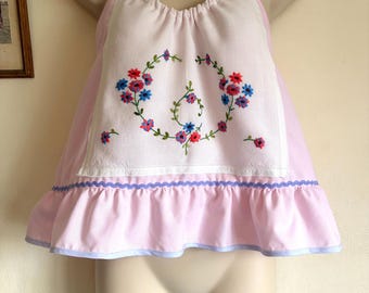 Upcyled Embroidered Top - Floaty Babydoll Top - Boho Clothing - Summer Festival