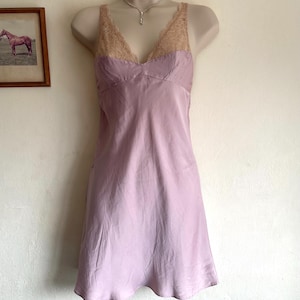 Y2K Victoria’s Secret - 2000s Chemise - Real Silk Chemise - Lace Lingerie Dress - Antique Style Nightgown