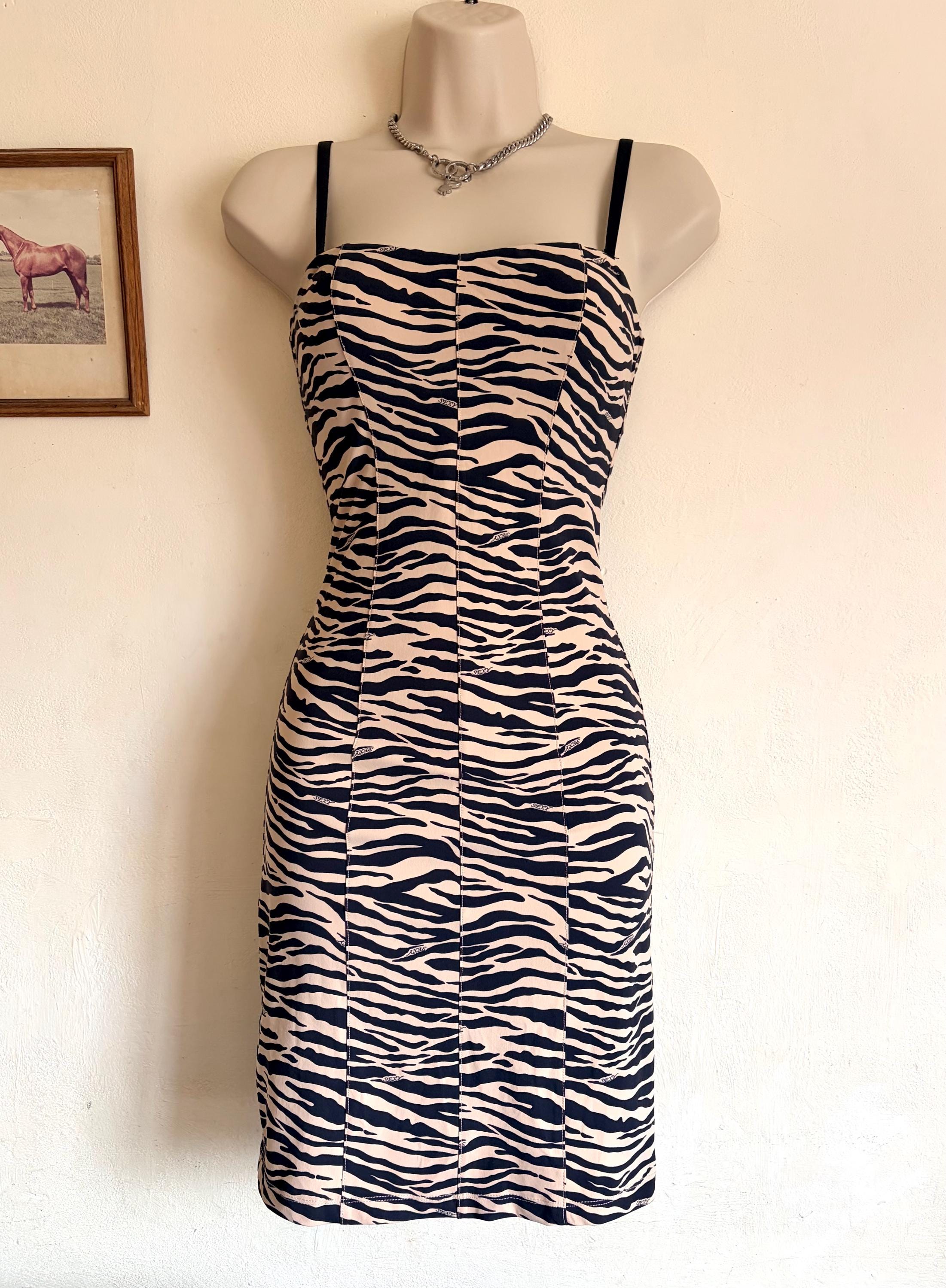 Y2k Zebra Dress - Etsy