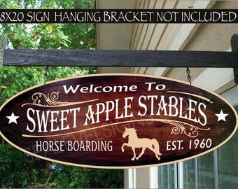 horse farm sign etsy