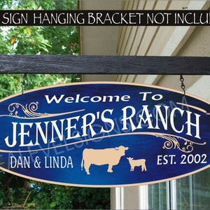 COW CALF Country Farm Ranch Gift Custom Personalized Sign