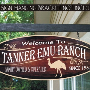 Emu Sign Emu Wall Decor Wall Art Emu Breeders Emu Ranch Gift Custom Personalized Painted Sign