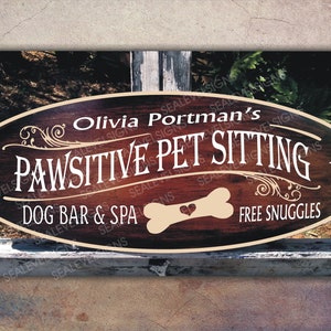 Dog Name Sign, Personalized Dog Name, Dog Bone Sign, Custom Dog Decor, Dog Crate Sign, Custom Personalized Painted Sign