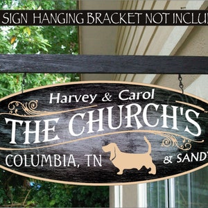 DOG BASSET HOUND Gift Custom Personalized Sign