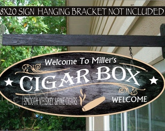 CIGAR BOX Smoke Shop Man Cave Gift Sign