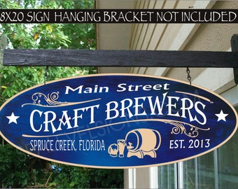 BEER KEG Mugs Craft Brewers Gift Family Name Bar Tavern Pub Custom Personalized Interior / Exterior Sign