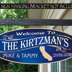STATE OF CALIFORNIA Home Grown Family Name Custom Personalized Sign
