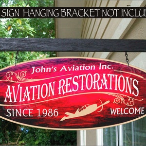 Airplane Sign, Aviation Sign, Airplane Decor, Gift For Pilot, Aircraft Hanger, Family Name Custom Personalized Sign