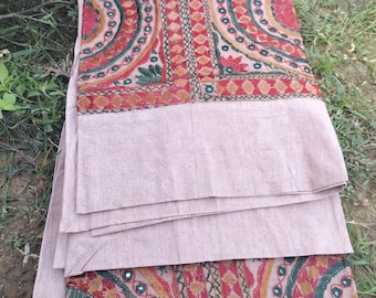 Multi-Coloured Hand Silk Embroidered Cotton Bedding BedSpread,Wall Decor 55"x85"Inches