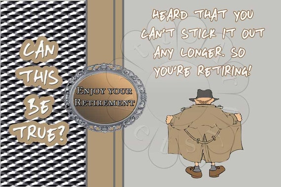 Depart A La Retraite Carte Humoristique Pour Homme Numerique Etsy Depart A La Retraite Carte Humoristique Pour Homme Numerique Etsy