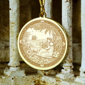 Calypso Island Anhänger – Mythische Nymphe, Silber, Vermeil, Platinum